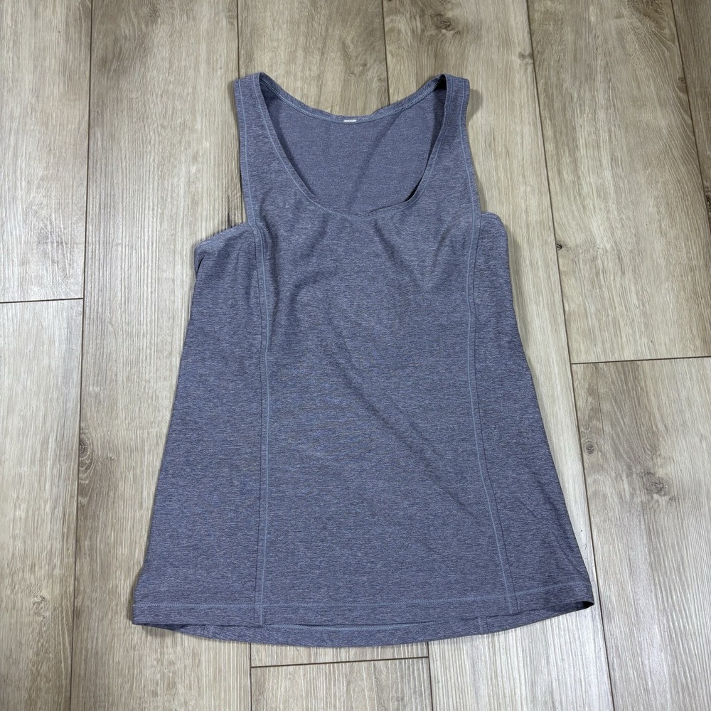 Lululemon Tank Top Women's Sz‎ 6 Gray Muscle Athletic Workout Gym Training Back